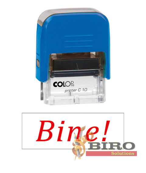 Ștampilă calificativă /BINE/, COLOP Printer C10